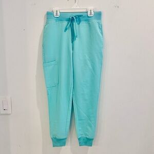 NWOT Comfy mint green mandala jogger scrub pant XXS petite
